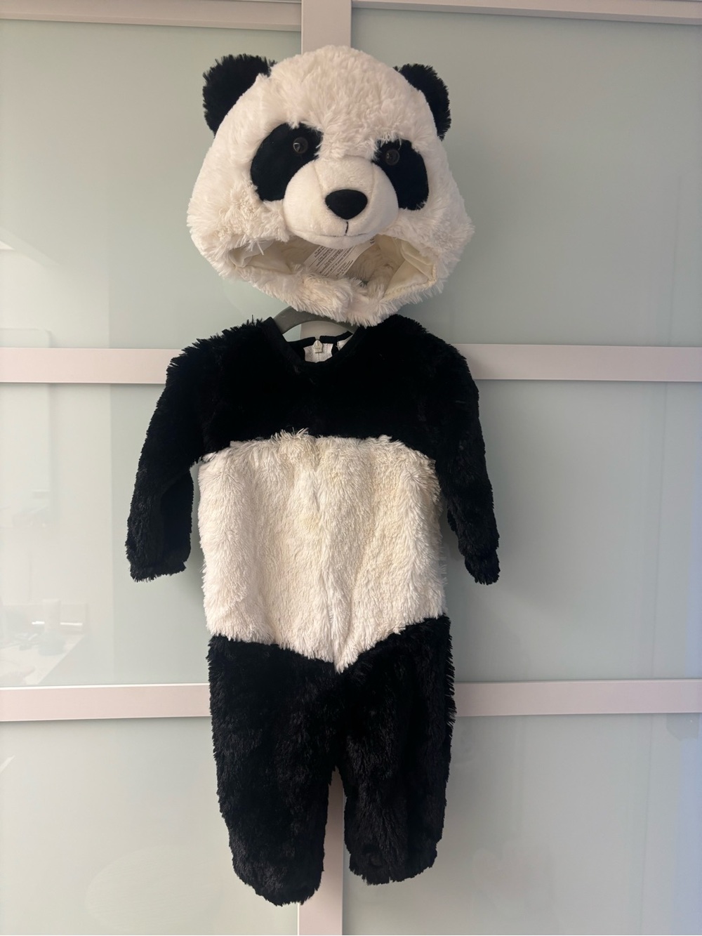 Pottery Barn Kids Plush Panda Costume in Black & White